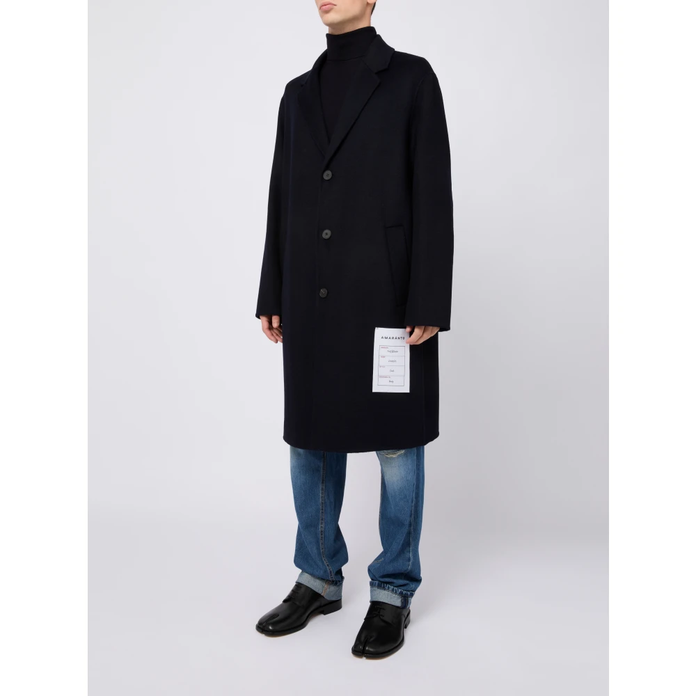 Amaránto Blauwe Winterjas Herenmode Black Heren