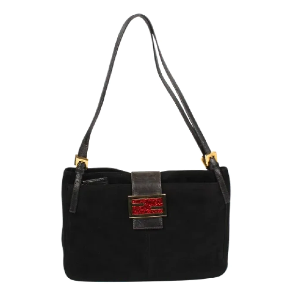Fendi Vintage Pre-owned Suede shoulder-bags Black Dames