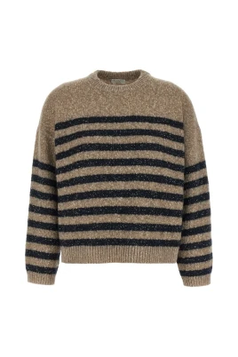 Maglione a righe con paillettes