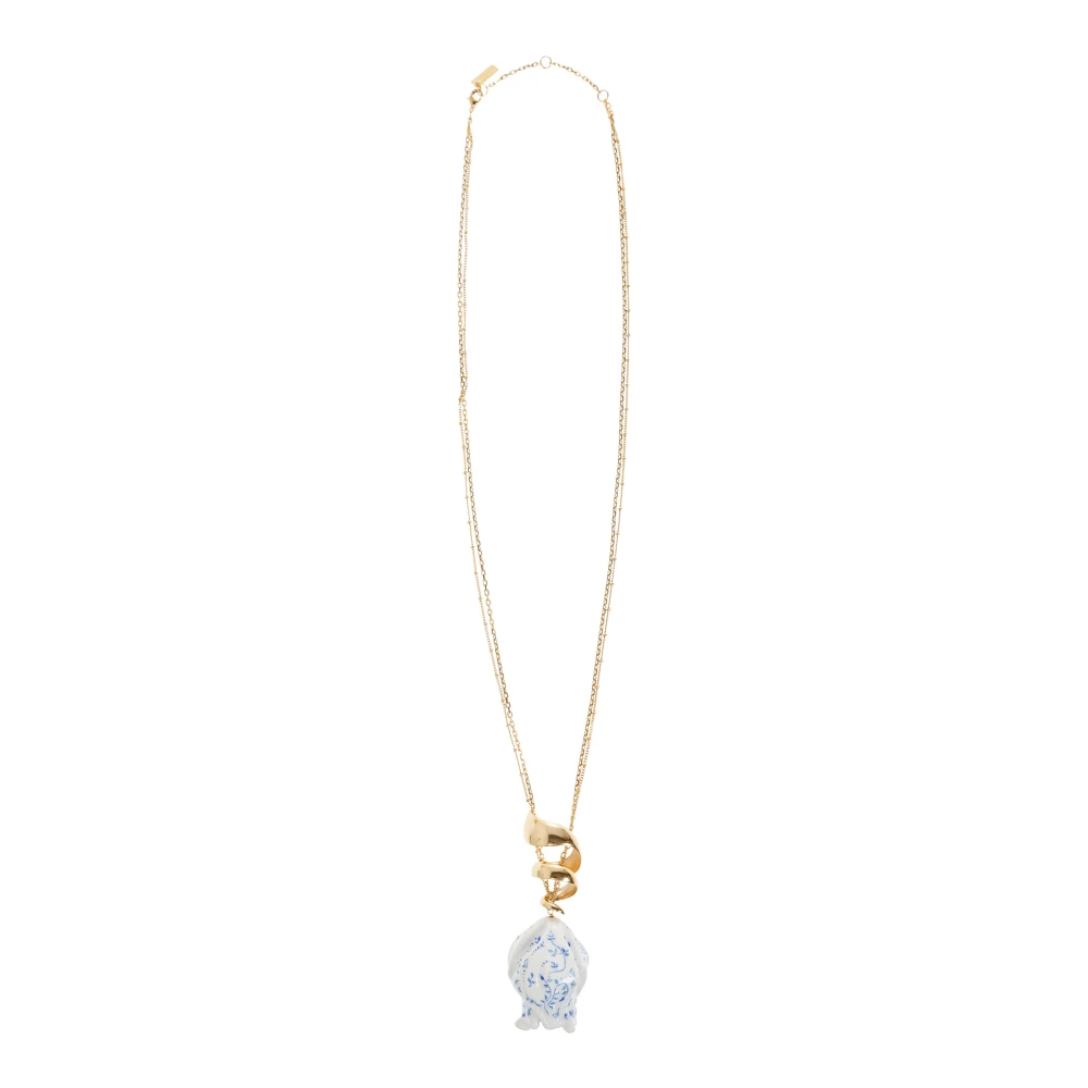 Chloé Bloomcraft Double-Chain Pendant Necklace - Female - Necklaces - Yellow - One Size - Accessories