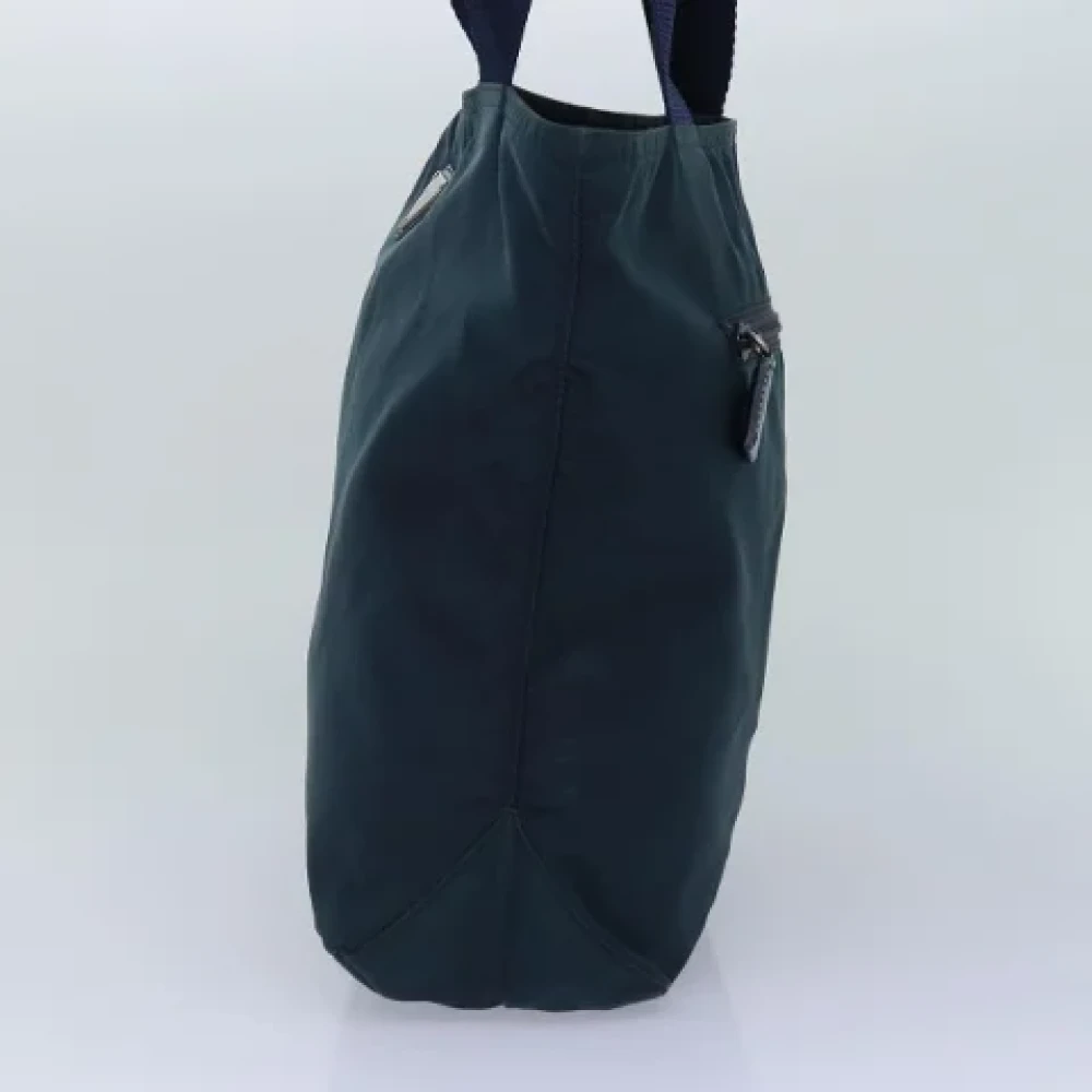Prada Vintage Pre-owned Nylon handbags Blue Dames
