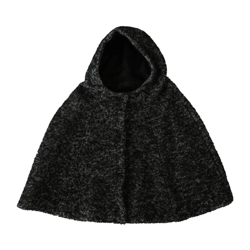 Dolce & Gabbana Women's Gray Wool Blend Hooded Scarf Hat