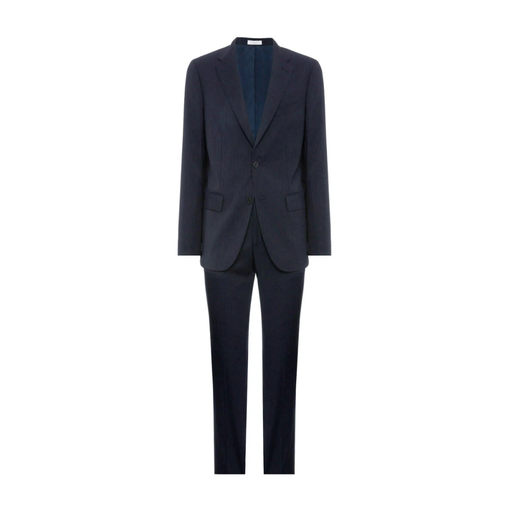 Boglioli Men's Blue Pinstripe Wool Suit - Single Breasted Suits - M - Suits