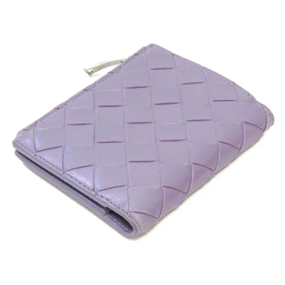 Bottega Veneta Vintage Pre-owned Leather wallets Purple Dames
