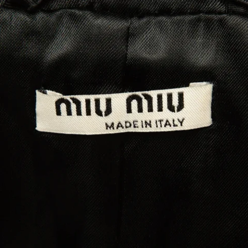 Miu Pre-owned Satin outerwear Black Dames