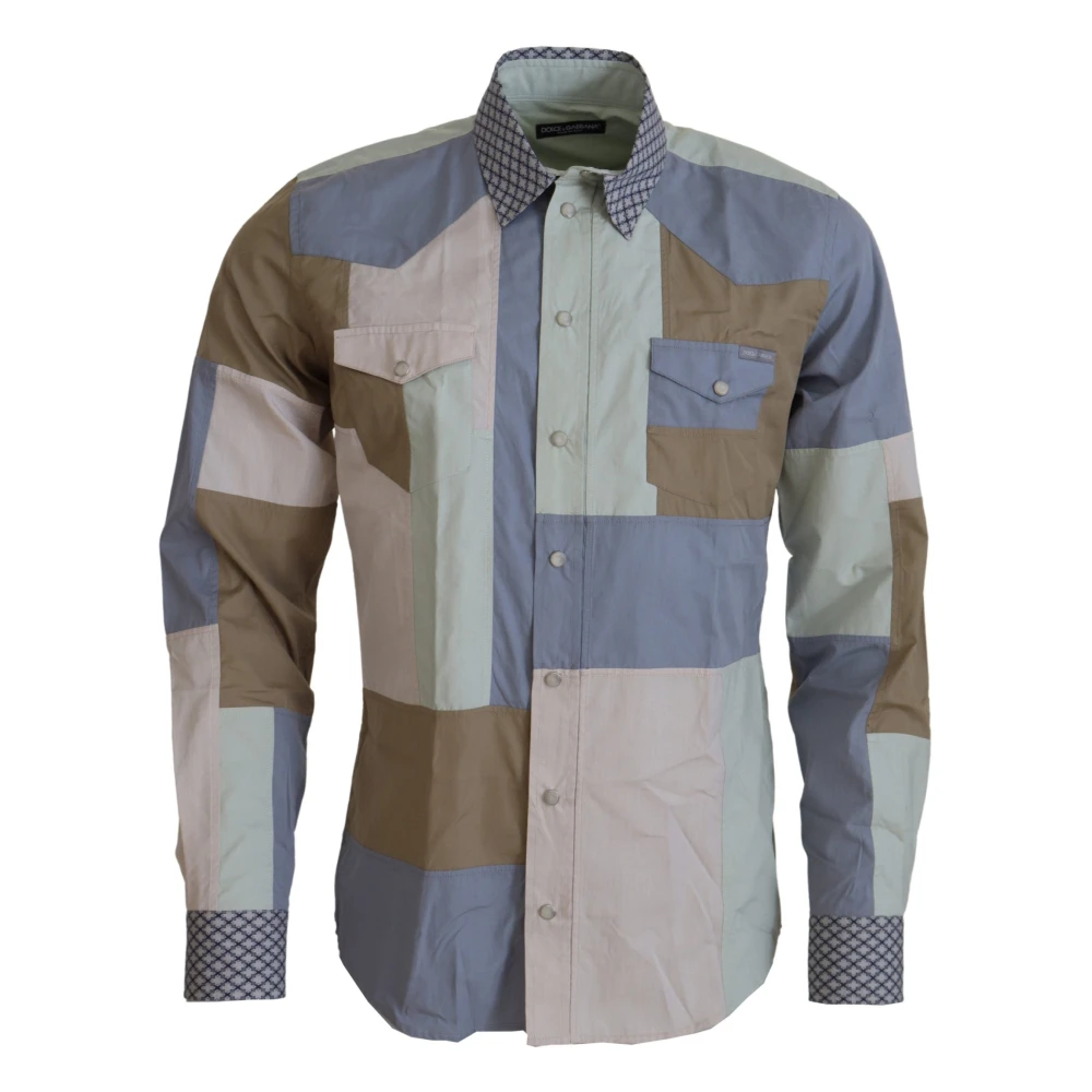 Dolce & Gabbana Men's Multicolor Slim Fit Casual Shirt