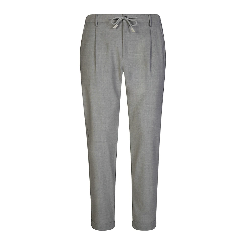 Eleventy Regimental Wollen Jogger Broek Gray Heren