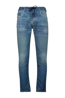 Slim Fit Blå Tvättade Denim Jeans