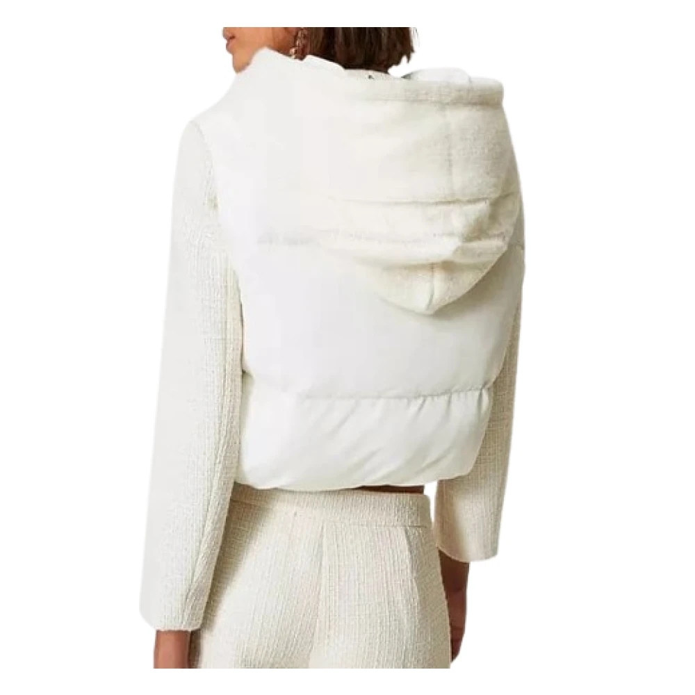 Twinset Witte Jas Aw24 White Dames
