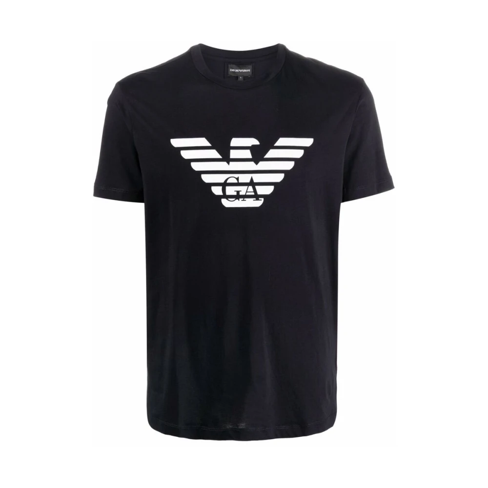 Emporio Armani Navy wit Eagle-logo T-shirt Blue Heren