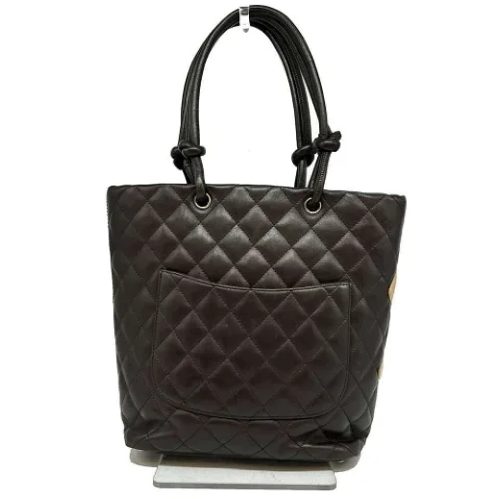 Chanel Vintage Pre-owned Fabric chanel-bags Brown Dames