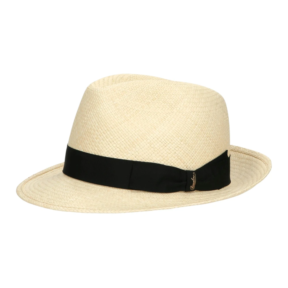 Borsalino Beige Federico Panama Quito Medium Brim - Male - Accessories - 57 Cm - Accessories