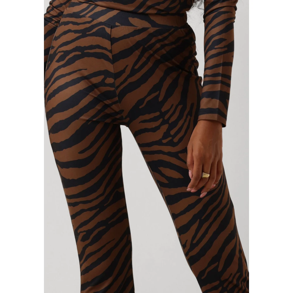 Notre-v Dames Broeken Nv Celeste Flared Pants Brown Dames