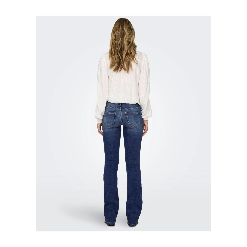 Only Wijde Denim Jeans voor Vrouwen Blue Dames