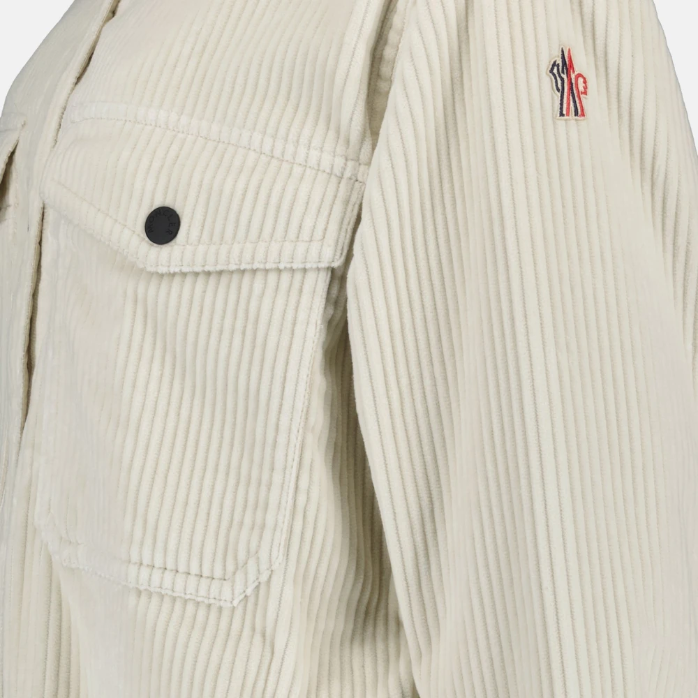 Moncler Lange Donsjas Klassieke Stijl Beige Dames