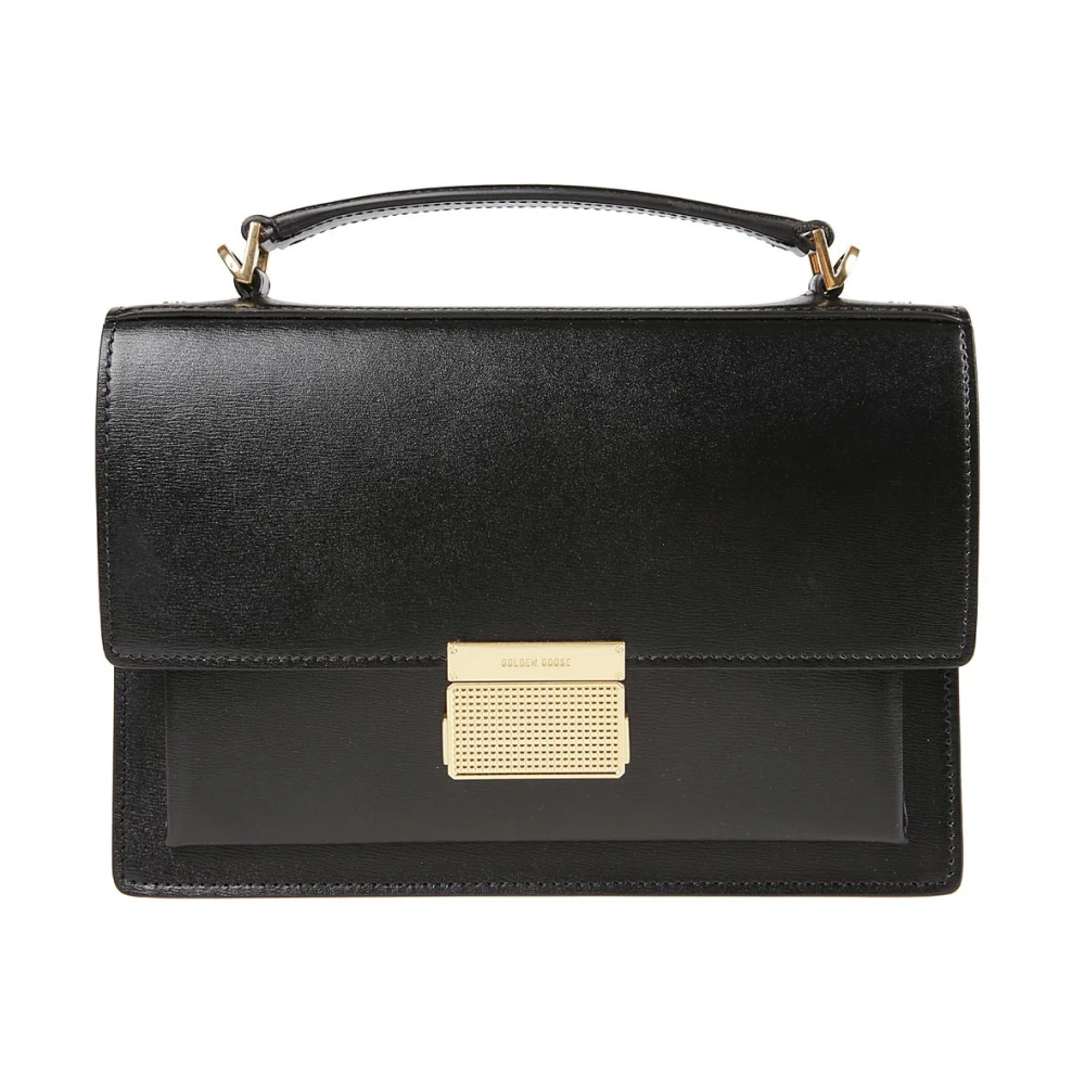 Golden Goose Palmellato leren tas met gouden details Black Dames