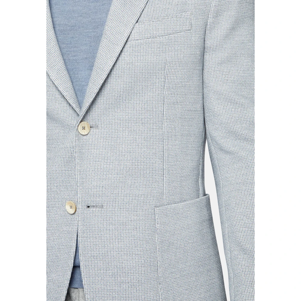 Boggi Milano B Jersey Katoenen Blend Jas Blue Heren
