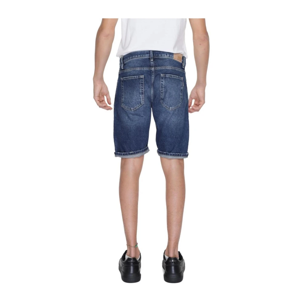 Antony Morato Katoenen Bermuda Shorts Collectie Lente Zomer Blue Heren