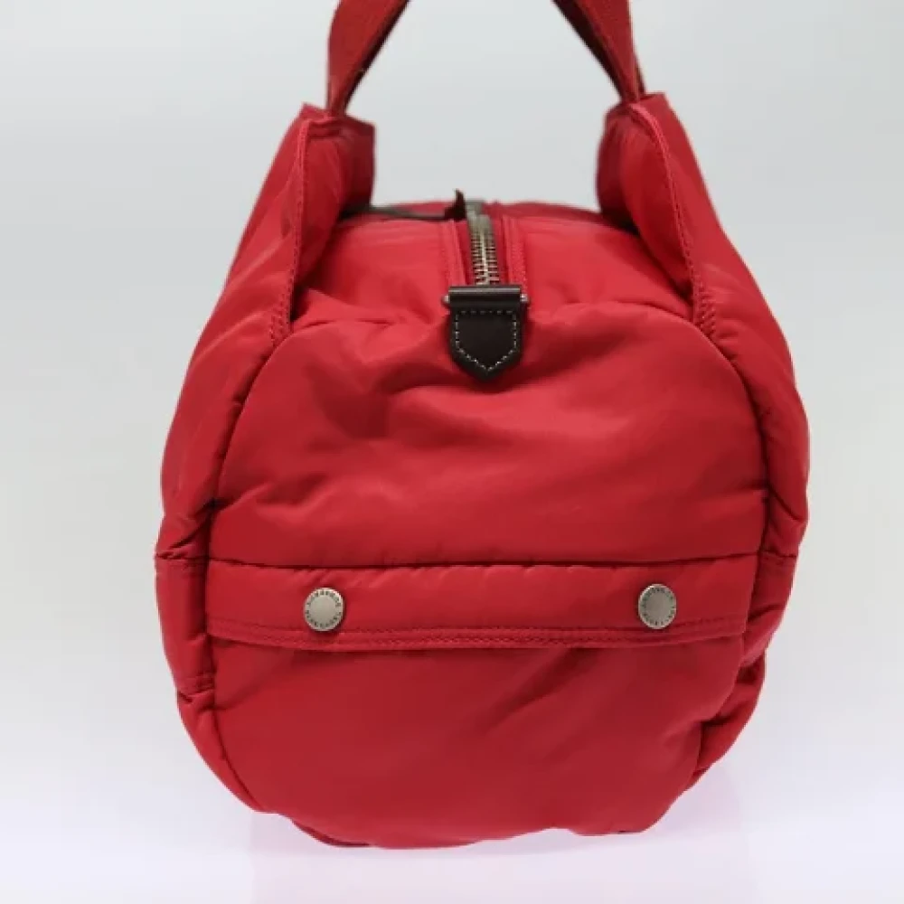 Burberry Vintage Pre-owned Fabric handbags Red Dames