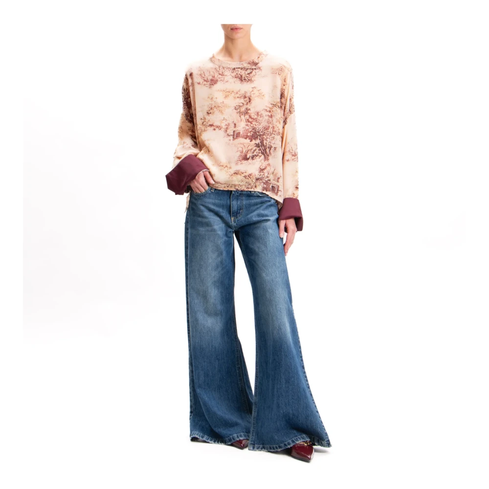 Souvenir Fantasie Print Beige Blouse Multicolor Dames