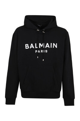 sort-sweatshirt-med-haette-og-print