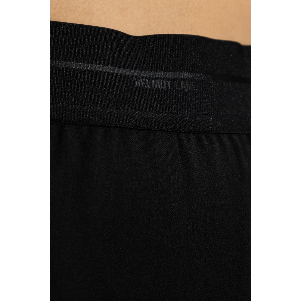 Helmut Lang Broek met elastische tailleband Black Dames