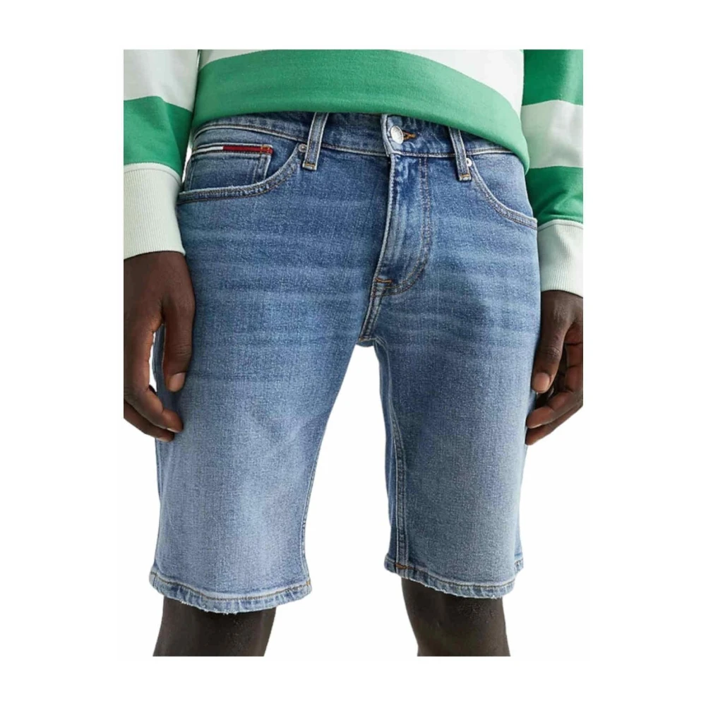 Tommy Hilfiger Men's Blue Denim Shorts, W29, Slim Bermuda Jeans