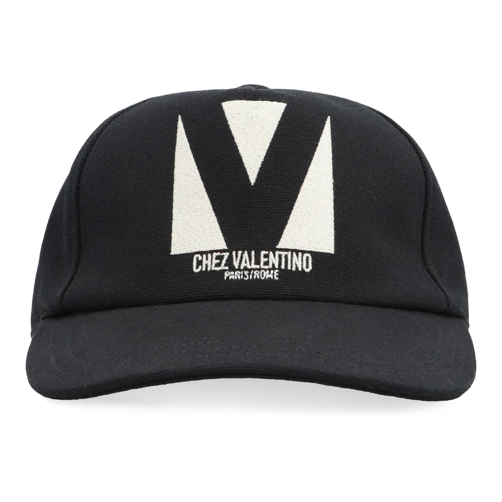 Valentino Garavani Men's Black Logo Baseball Cap