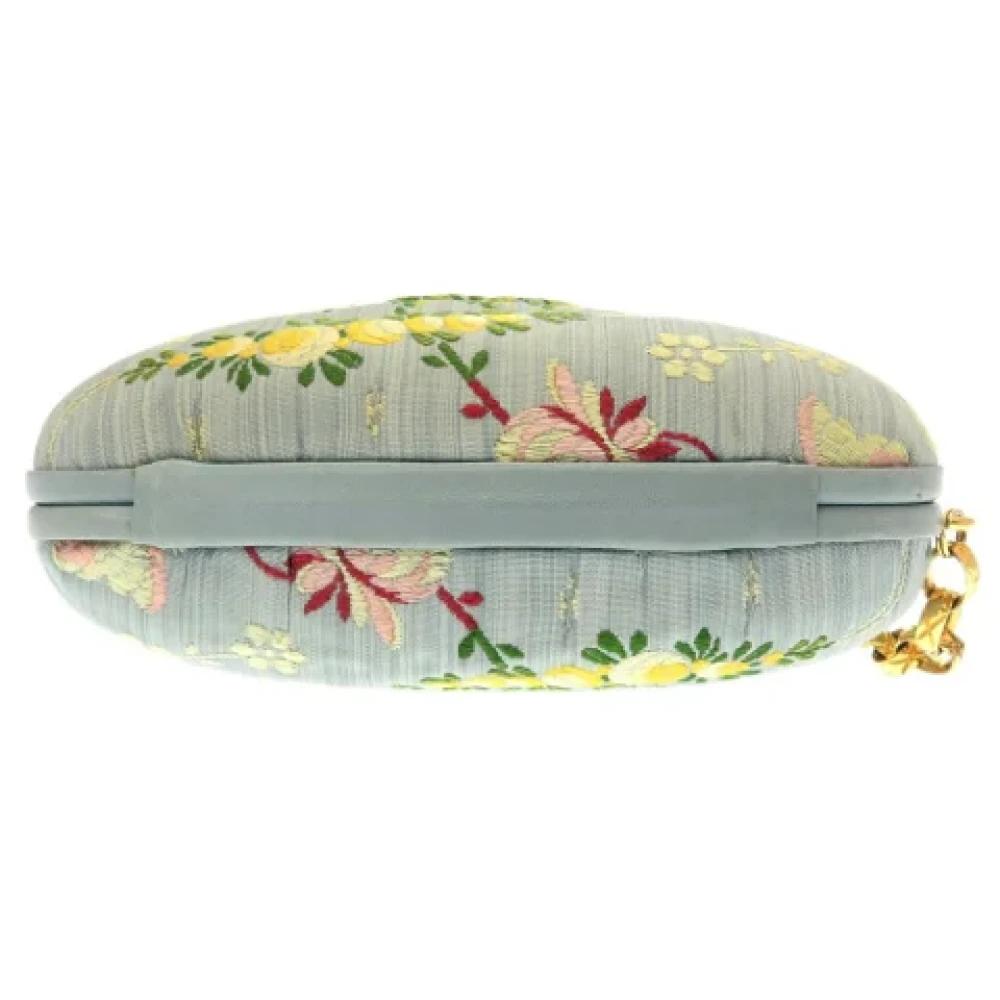 Chanel Vintage Pre-owned Canvas clutches Blue Dames
