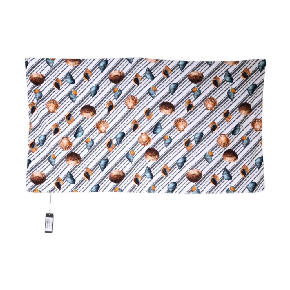 Dolce & Gabbana Vrouw Multicolor Strepen Zeeschelpen Strandlaken