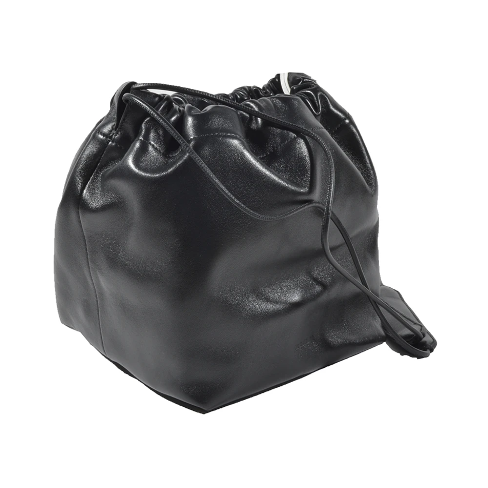 Jil Sander Zwarte leren handtas Black Dames