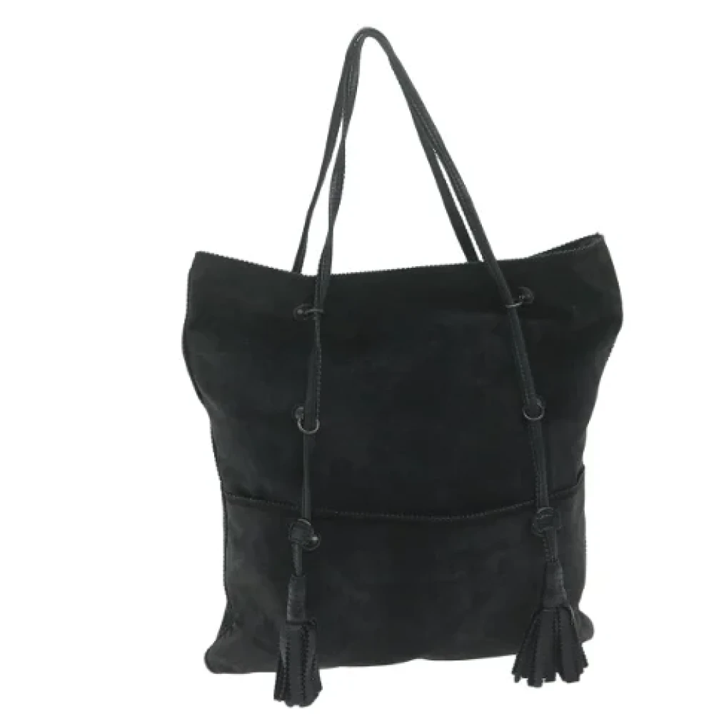 Bottega Veneta Vintage Pre-owned Suede shoulder-bags Black Dames
