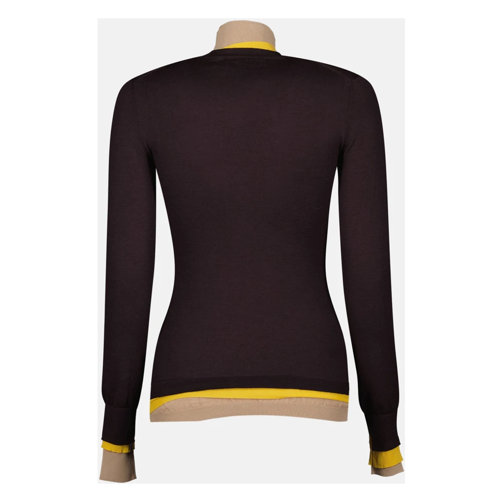 Fendi Paarse wollen coltrui Purple Dames