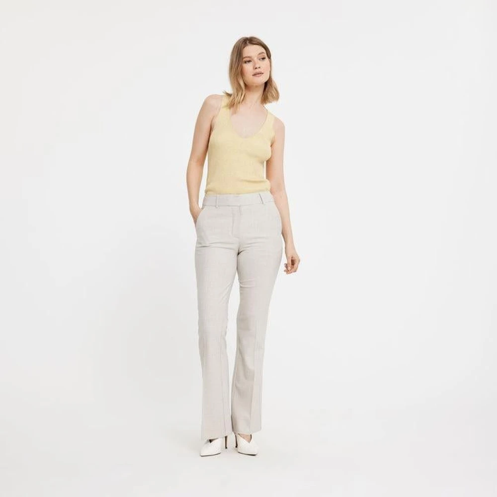 Fiveunits Sand Melange Stijlvolle Broek Gray Dames