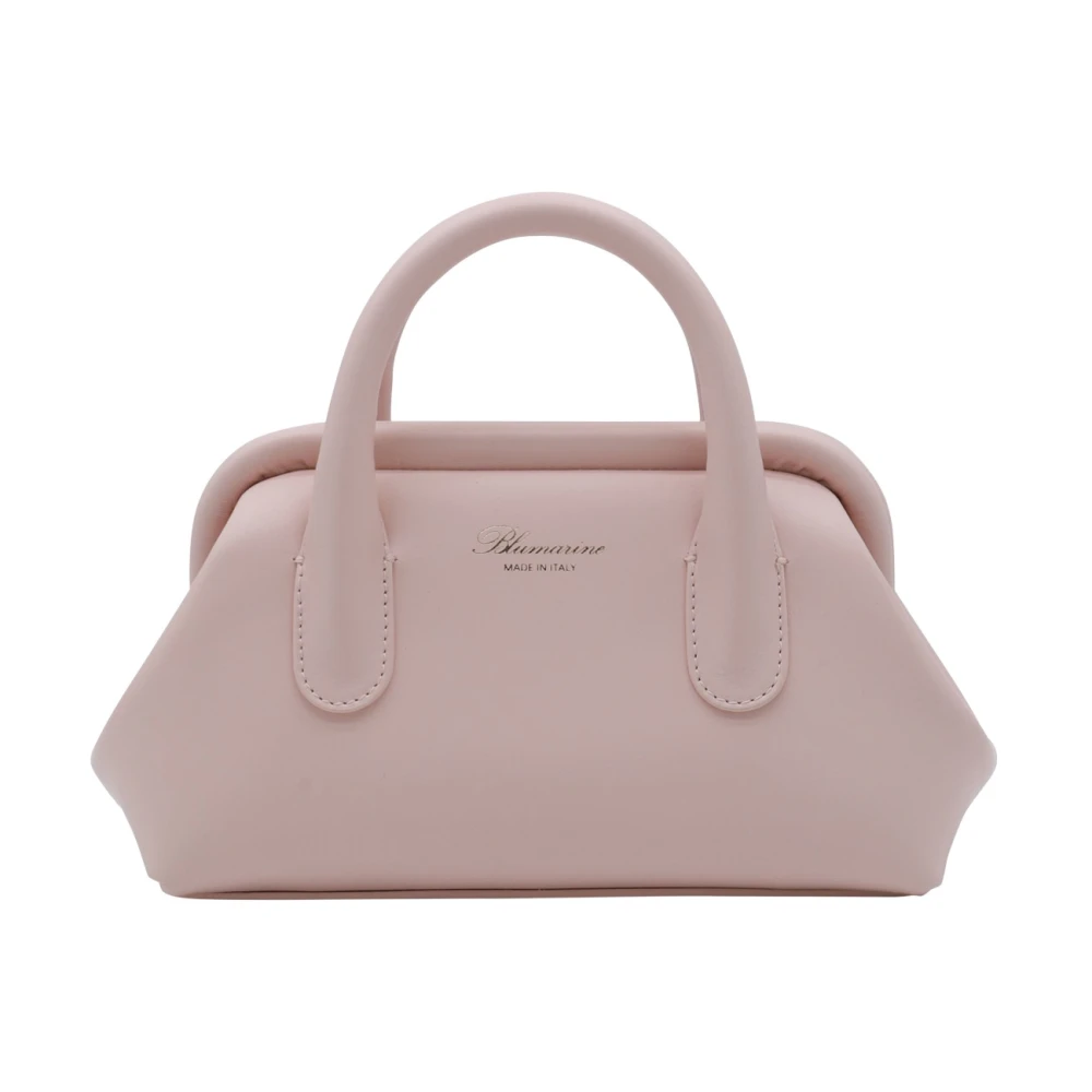 Blumarine Roze Leren Top Handtas Brown Dames