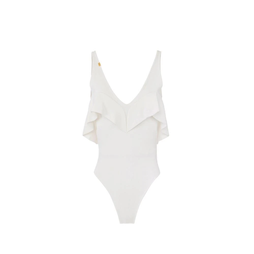 Elisabetta Franchi Women's White Full-Body, L, Bodysuit
