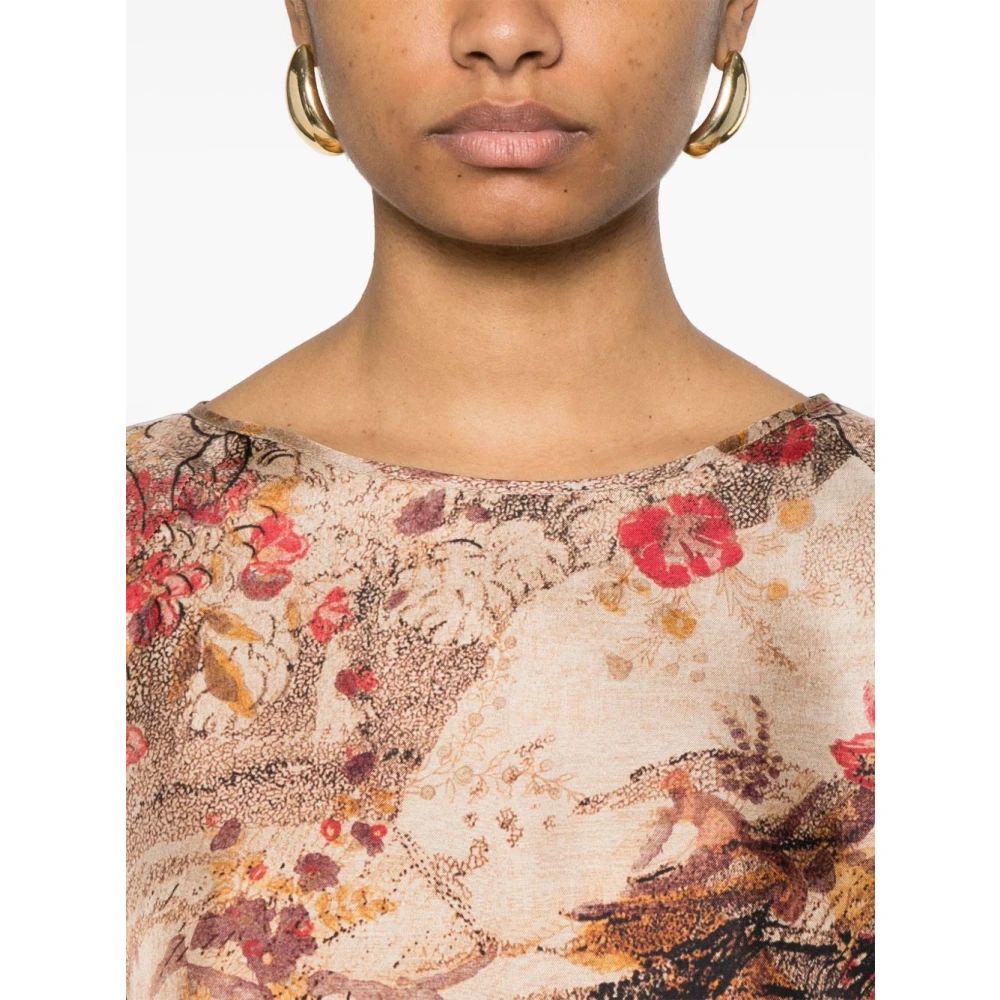 Pierre-Louis Mascia Grafische Print Top met Ronde Hals Multicolor Dames