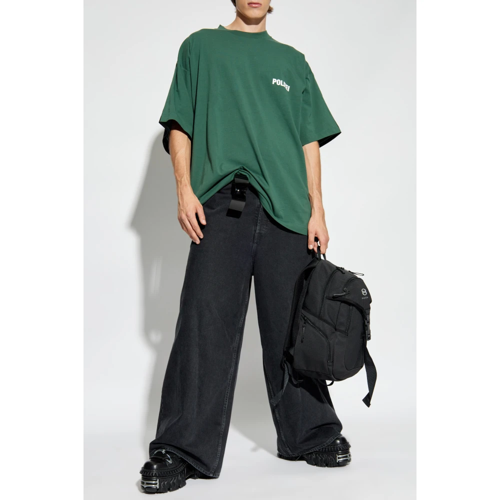 Vetements Dubbel Logo T-shirt Green Heren