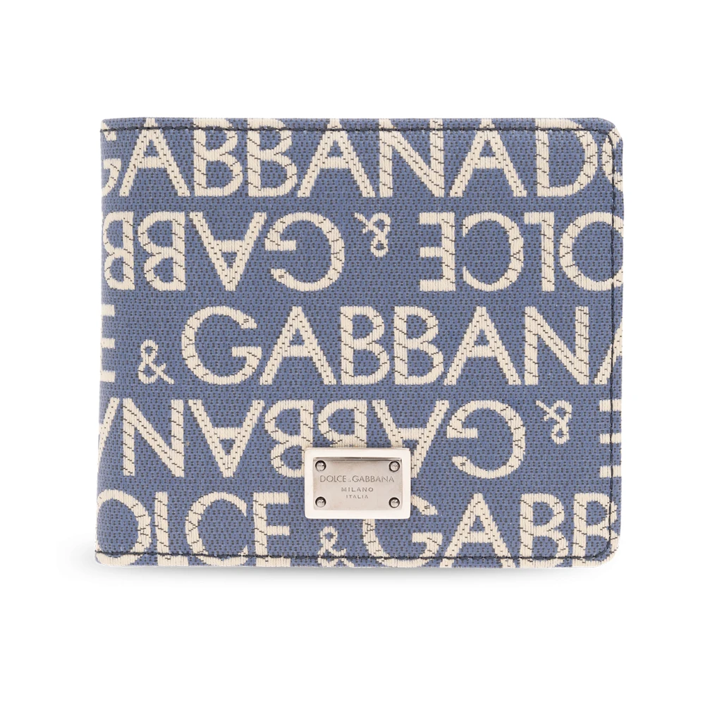 Dolce & Gabbana Opvouwbare portemonnee Blue Heren
