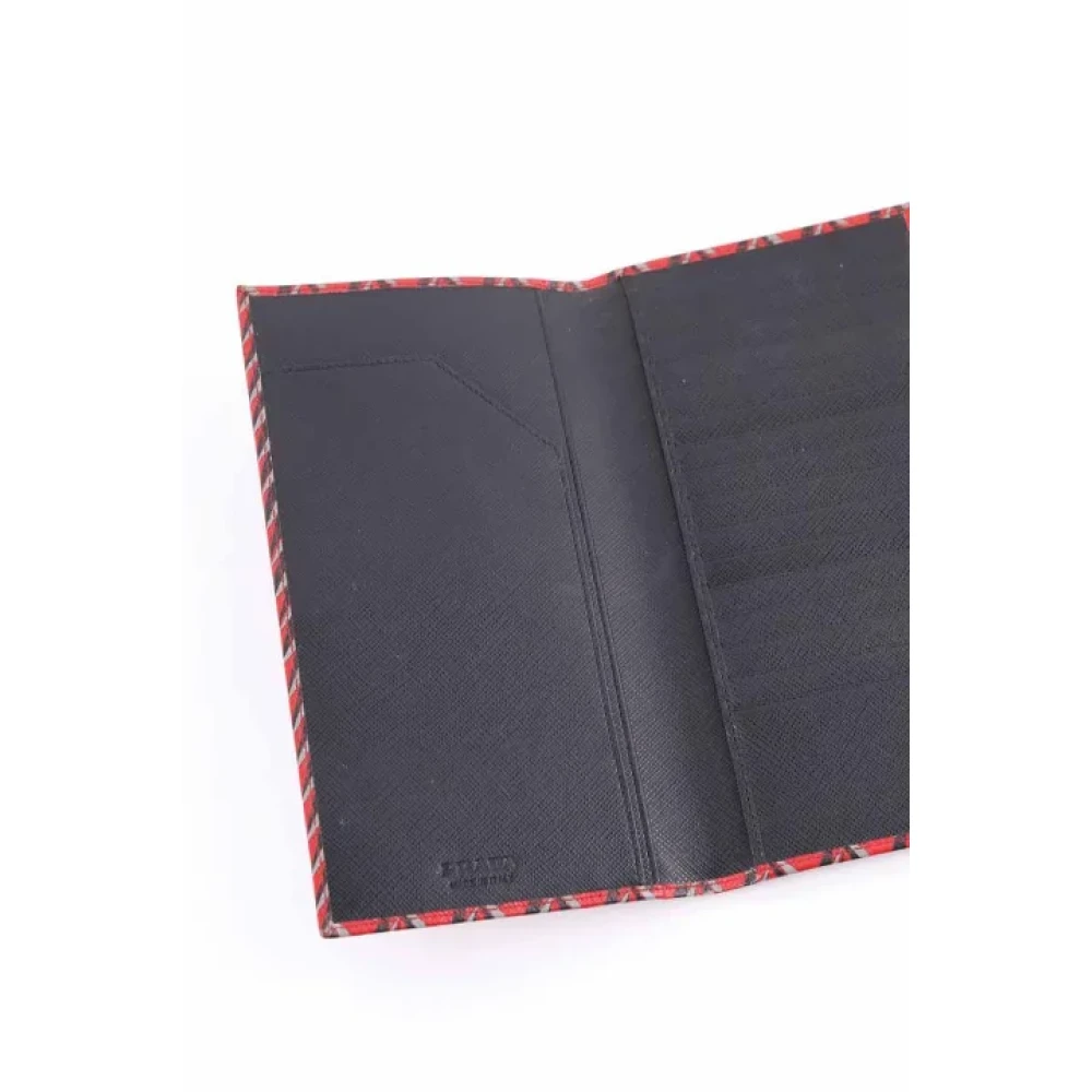 Prada Vintage Pre-owned Leather wallets Red Dames