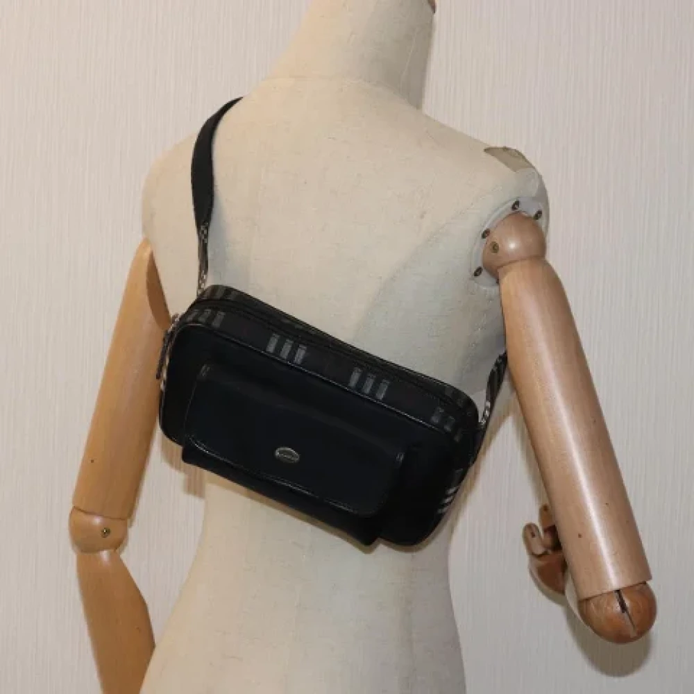 Burberry Vintage Pre-owned Fabric crossbody-bags Black Dames