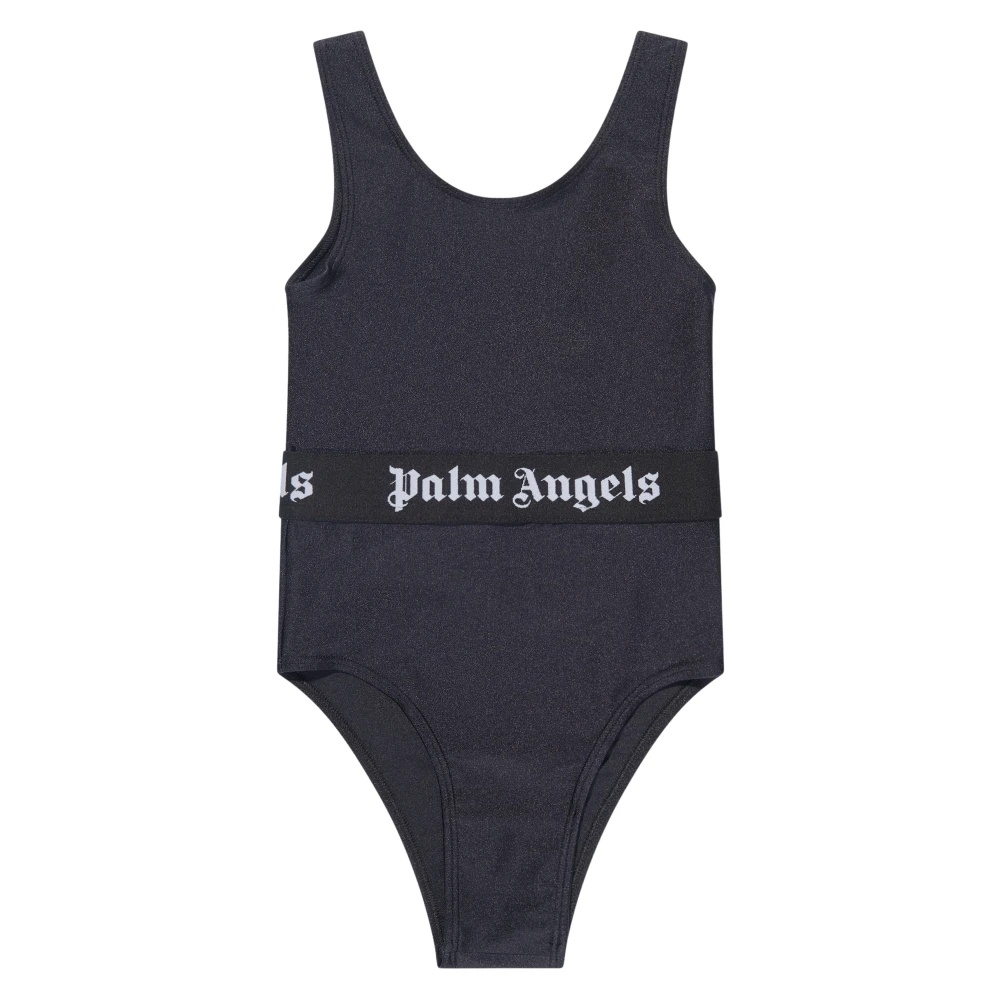 Palm Angels Women's Black/Green Chic Swimsuit With Accent