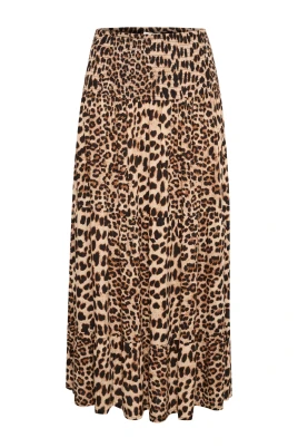 Leopard Smock Kjol Klassisk Stil