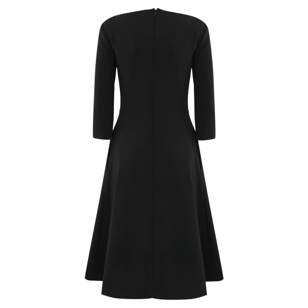 Blugirl Zwarte Midi Jurk met 3 4 Mouwen Black Dames