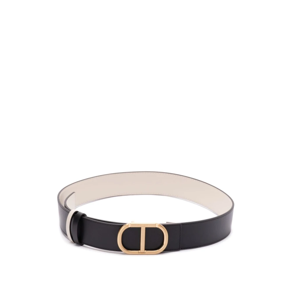 Twinset Zwart Logo-Gesp Riem Verstelbare Pasvorm Black Dames