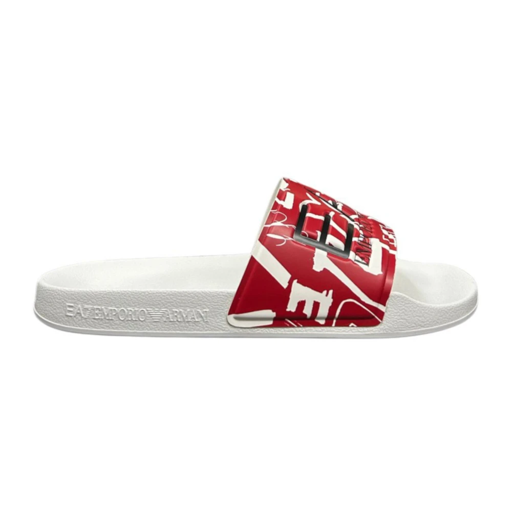 Emporio Armani Ea7 Uomo Multicolor Ciabatte E Slider Bianchi Per
