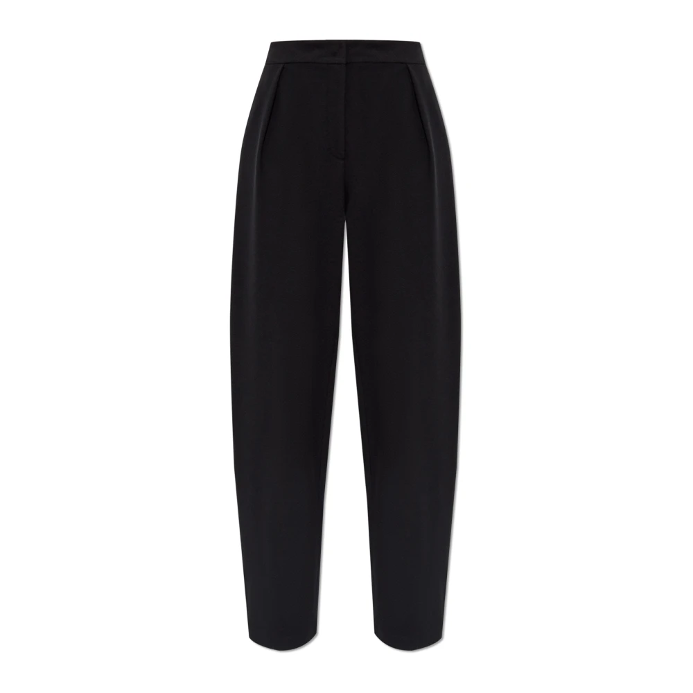 Emporio Armani Broek met toelopende pijpen Black Dames