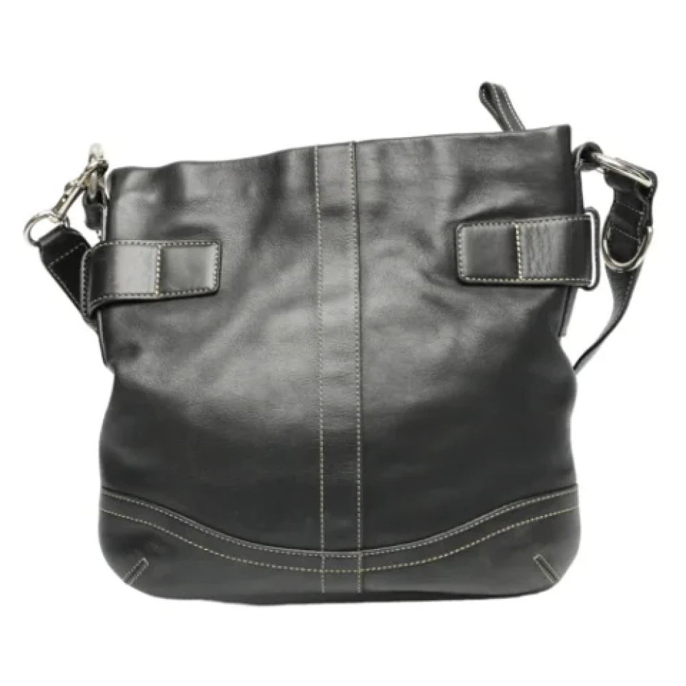 Coach Pre-owned Leather shoulder-bags Black Dames