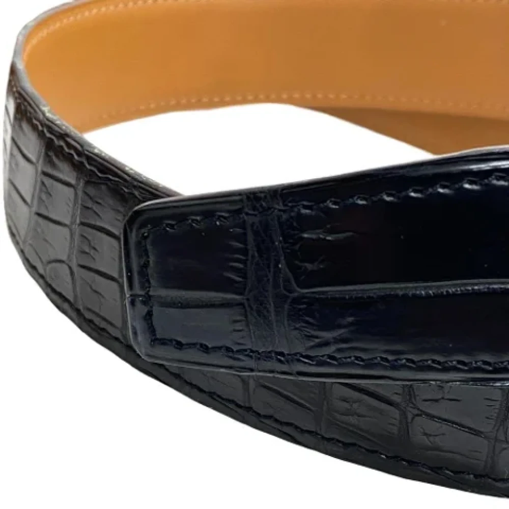 Hermès Vintage Pre-owned Leather belts Black Heren