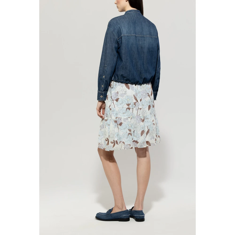 LUISA CERANO Denim Blouson Jack met Enzyme-Wash Blue Dames